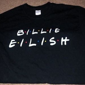 Black/ Friends lettering Billie Eilish T-shirt